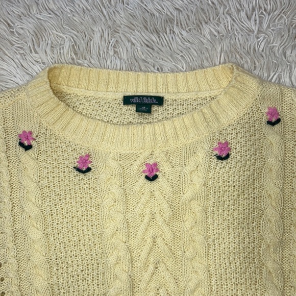 Yellow embroidered sweater - Picture 2 of 3